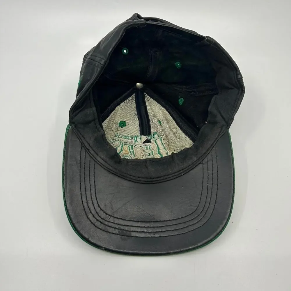 VTG New York Jets leather snapback hat